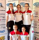 Die hessischen Teilnehmerinnen beim SK Junior Cup: (von links hinten) Lenja Möller, Antonia Ziegler, Enya Püschel; (vorne von links) Maja Ruppel und Mayra Püschel. (Foto: Bill Murray)